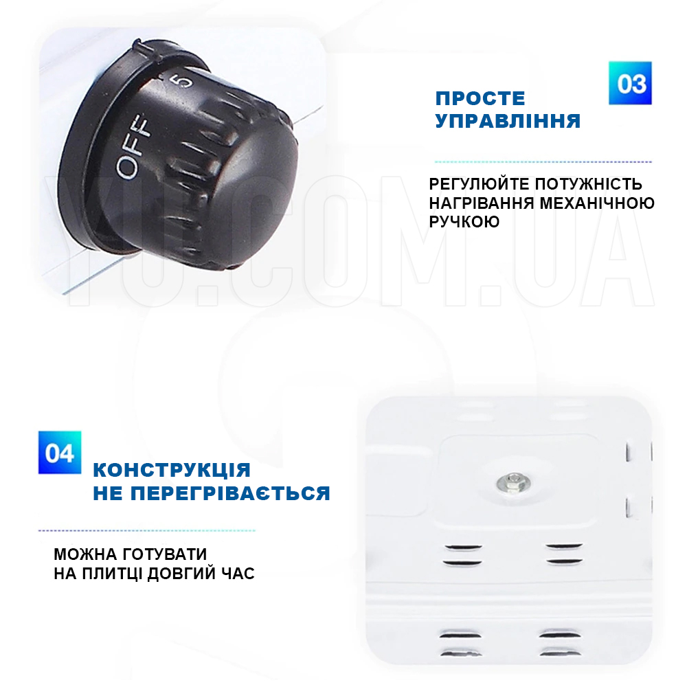 Електроплита 2 диски 2000Вт Domotec MS-5822 Електроплита 2 диски 2000Вт Domotec MS-5822